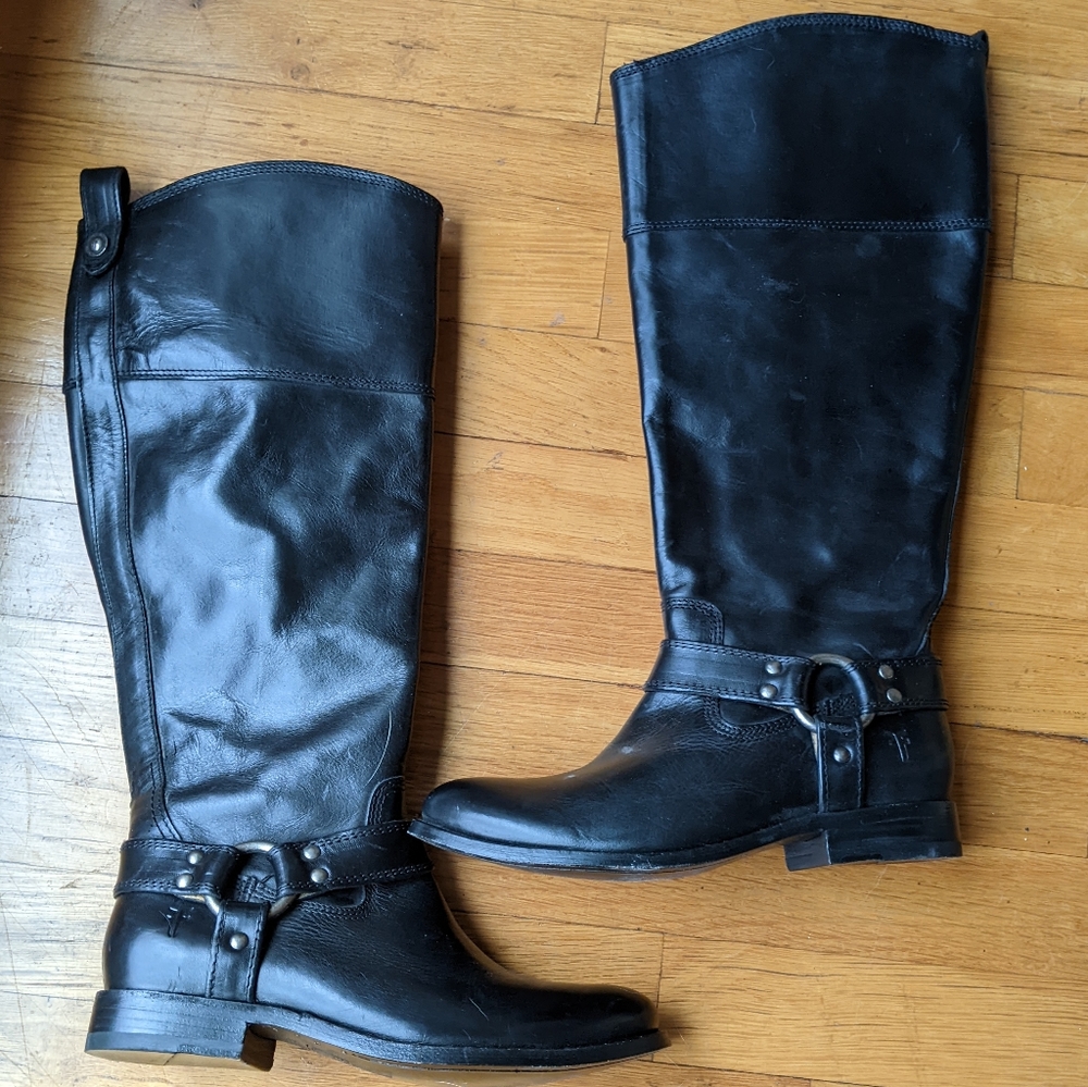 Black Frye Leather boots